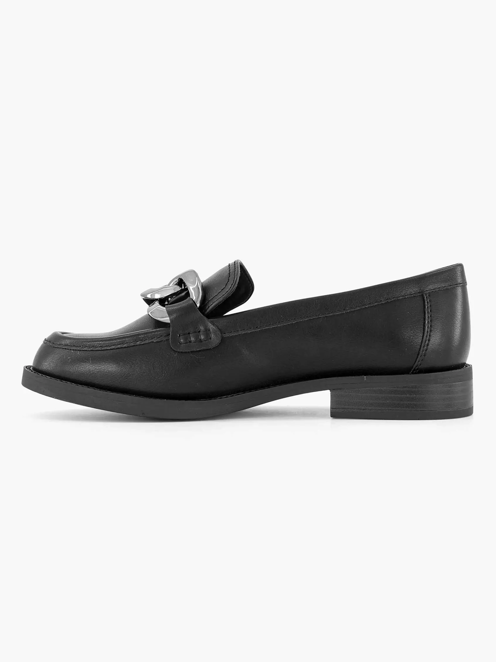 Graceland Instappers-Zwarte Loafer Sierketting