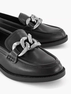 Graceland Instappers-Zwarte Loafer Sierketting