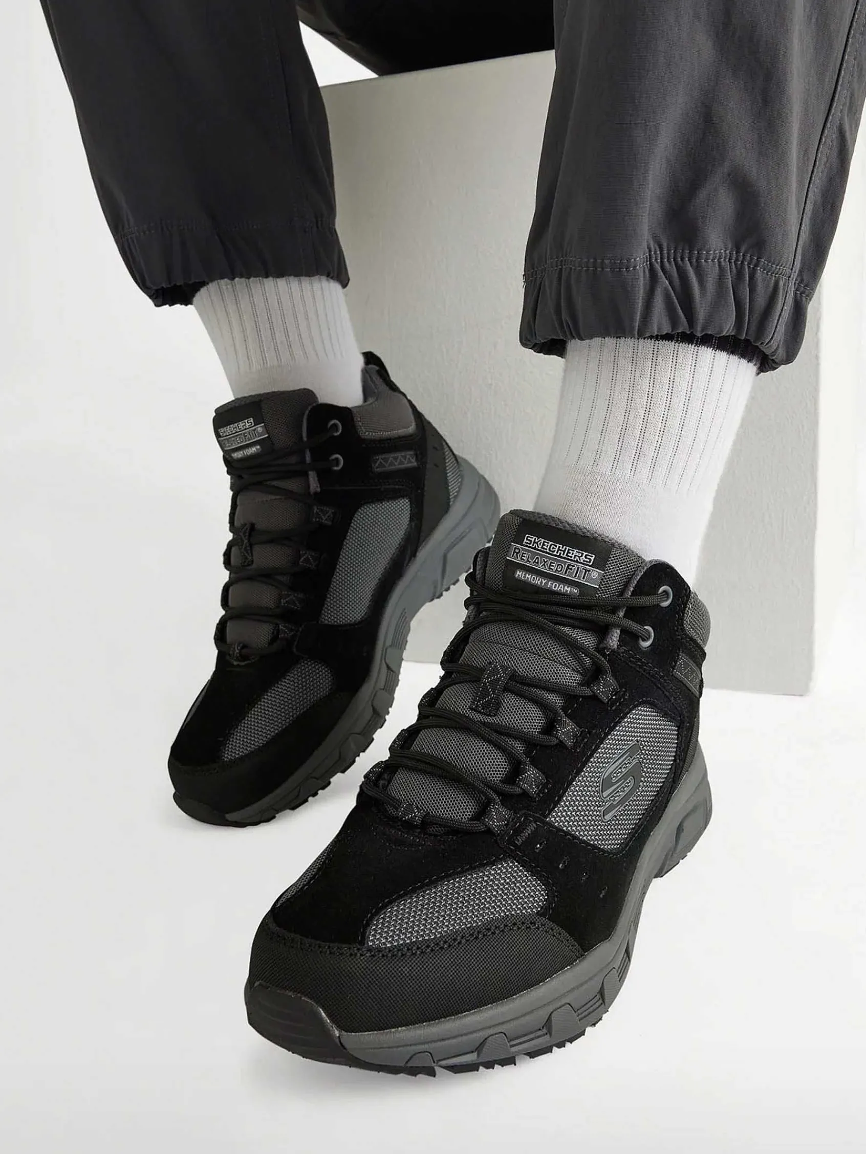 Skechers Sneakers-Zwarte Oak Canyon - Ironhide