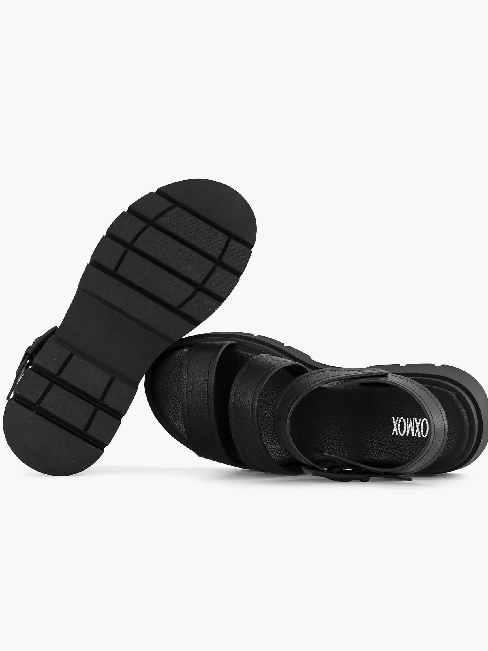 Oxmox Sandalen-Zwarte Platform Sandaal