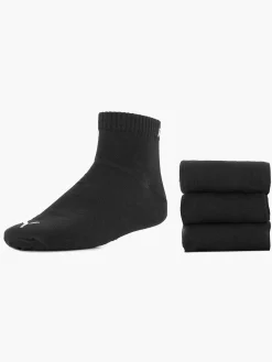 Puma Sokken-Zwarte Quarter Plain 3 Pak 43-46