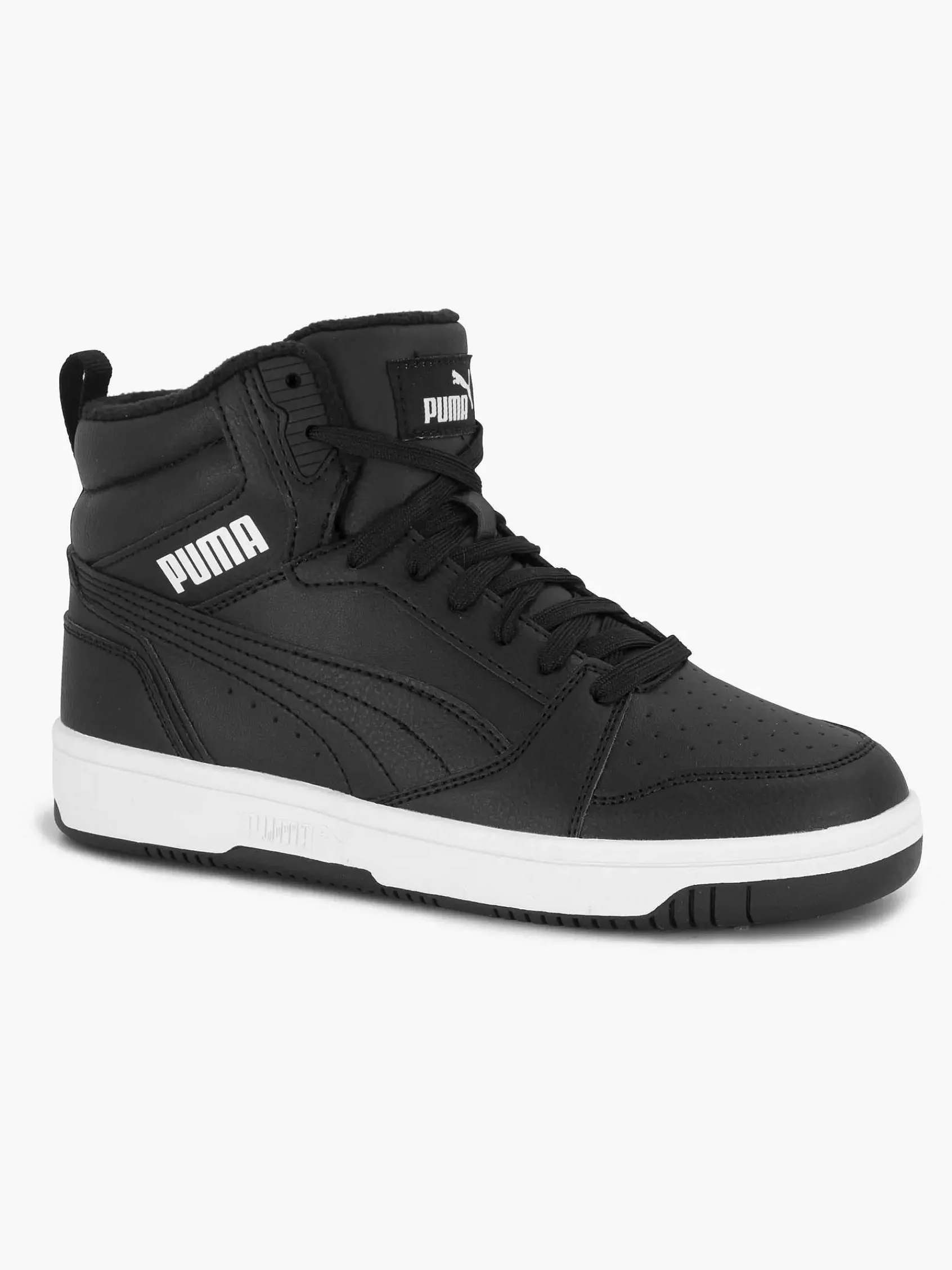 Puma Jongensschoenen-Zwarte Rebound V6 Mid Wtr Jr