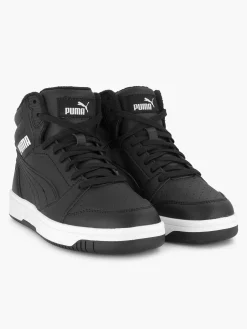 Puma Jongensschoenen-Zwarte Rebound V6 Mid Wtr Jr