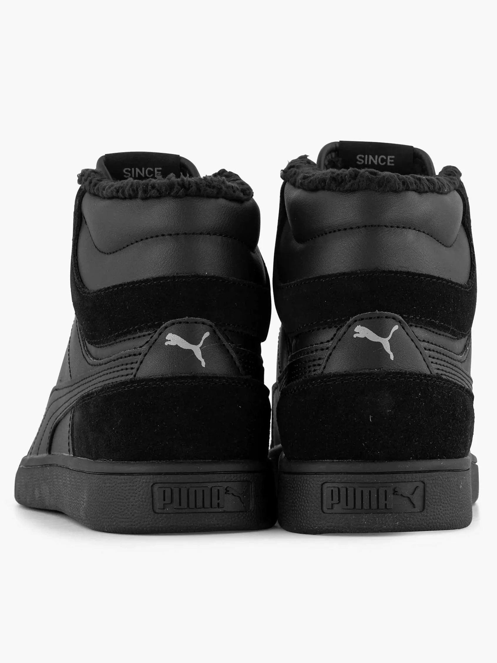Puma Sneakers-Zwarte Shuffle Mid Fur
