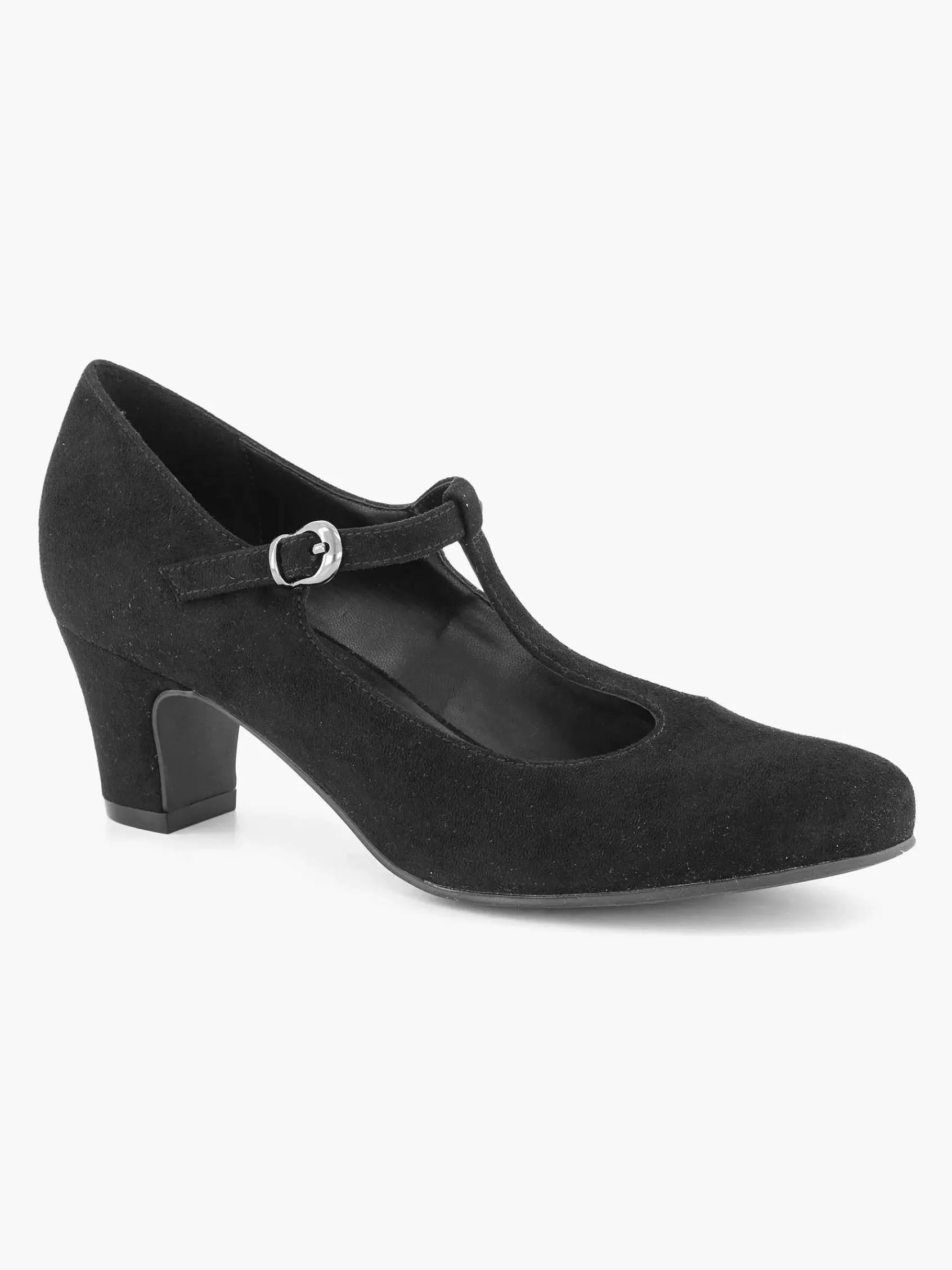Graceland Hoge Hakken-Zwarte Pump Gesp