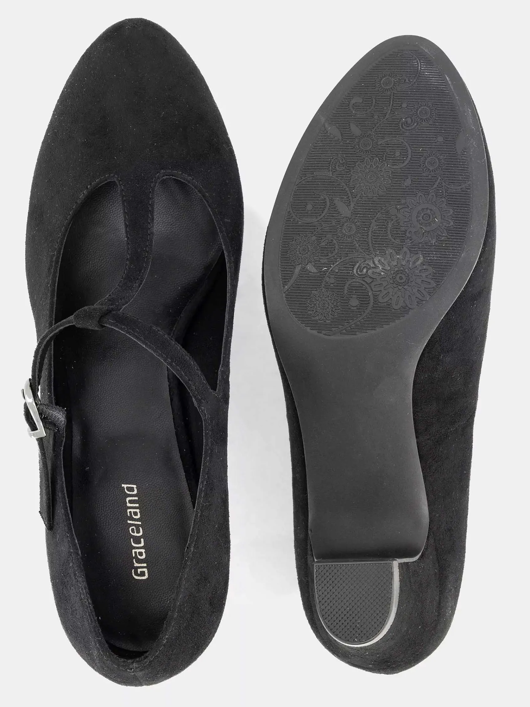 Graceland Hoge Hakken-Zwarte Pump Gesp