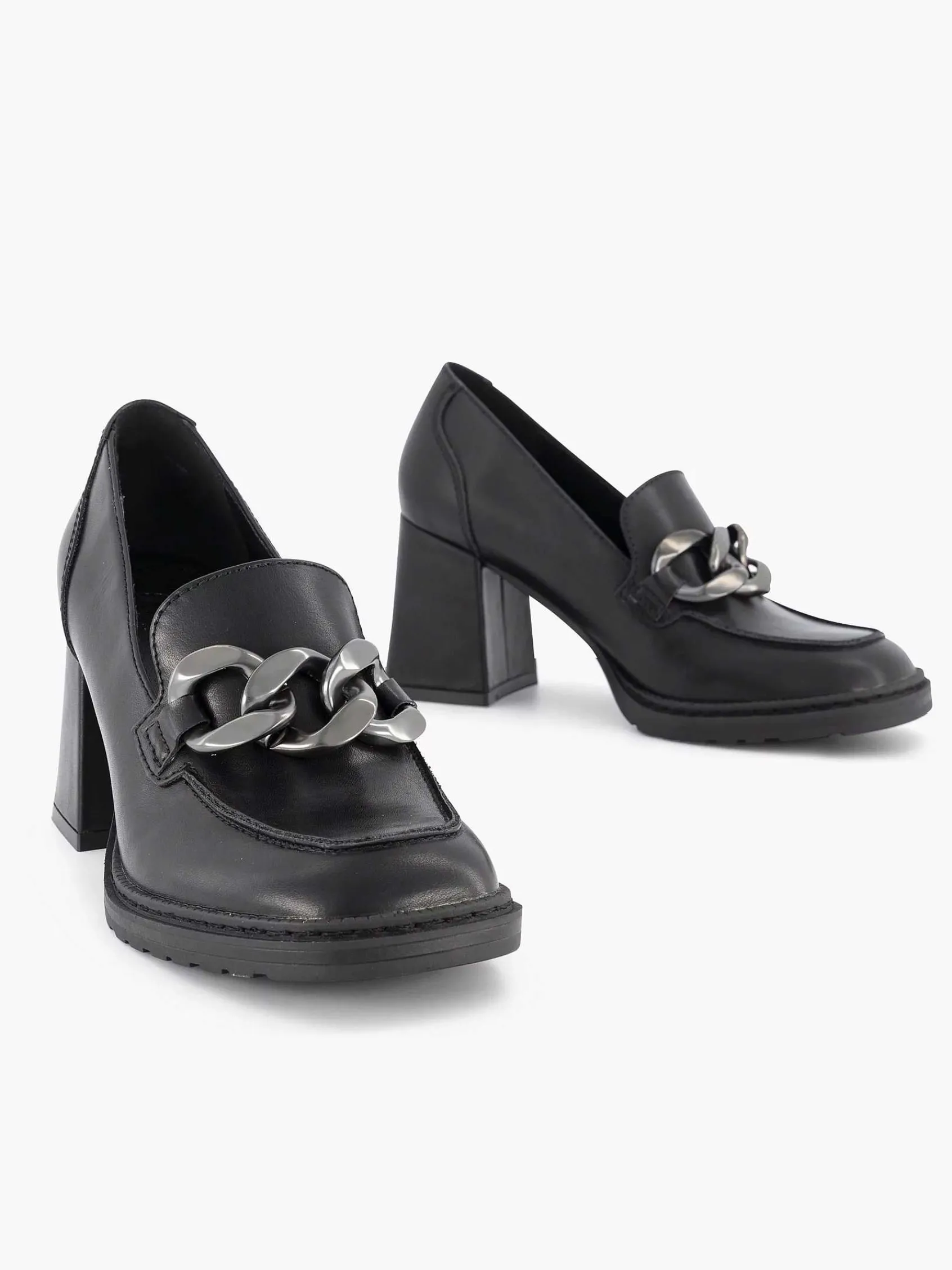 Oxmox Pumps-Zwarte Pump Sierketting