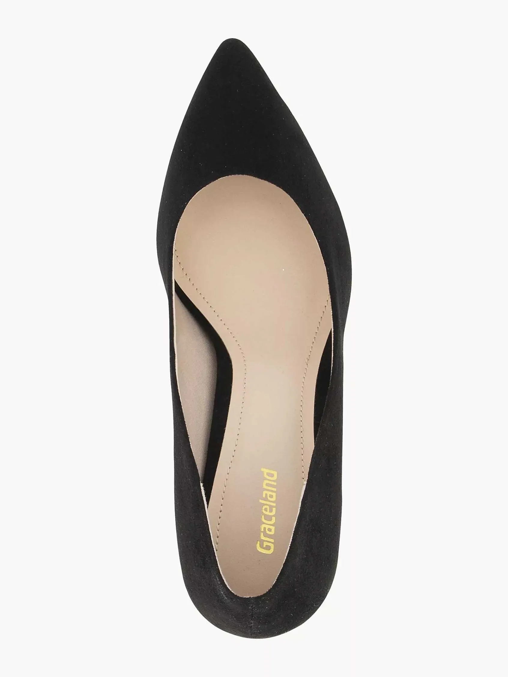 Graceland Hoge Hakken-Zwarte Pump Spitse Neus