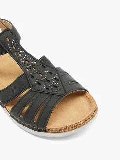 Easy Street Comfort Schoenen-Zwarte Sandaal
