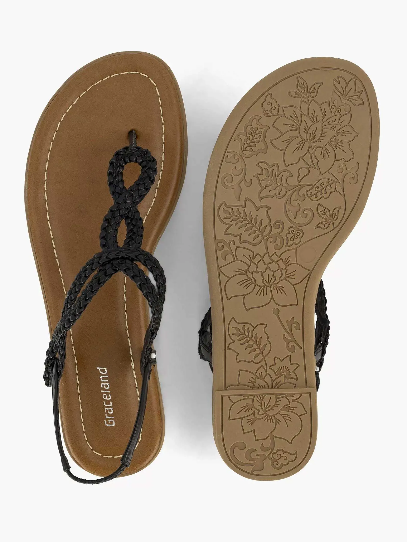Graceland Sandalen-Zwarte Sandaal