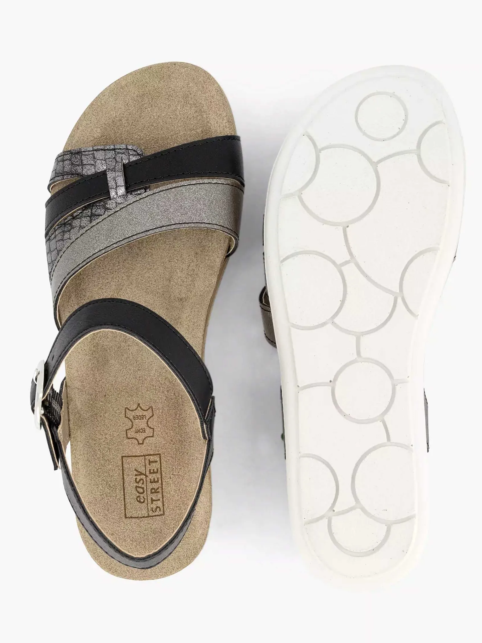 Easy Street Sandalen-Zwarte Sandaal Gespsluiting