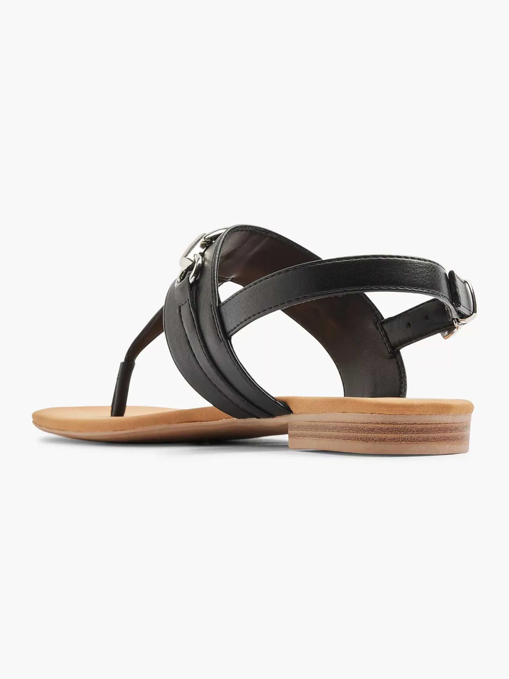 Graceland Sandalen-Zwarte Sandaal Sierketting