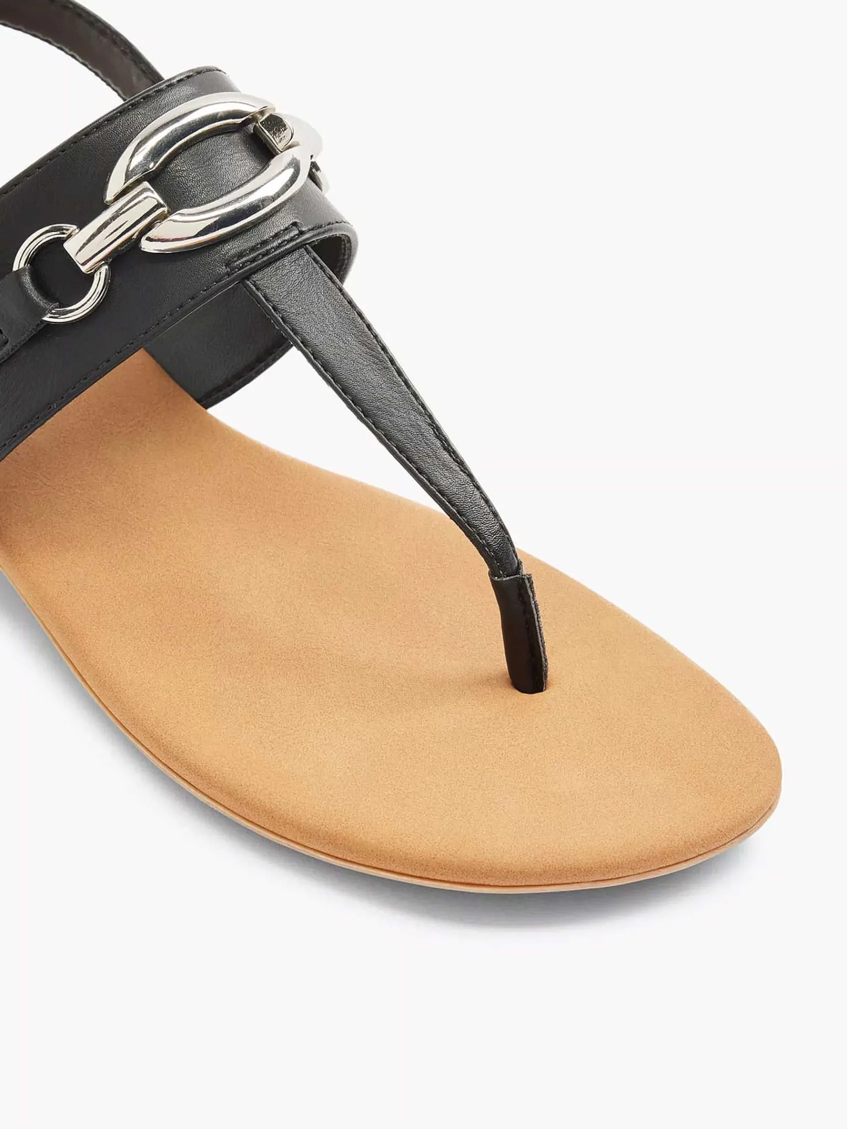 Graceland Sandalen-Zwarte Sandaal Sierketting