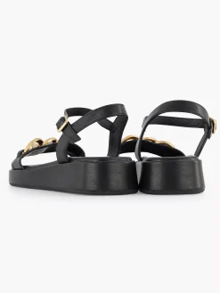 Oxmox Sandalen-Zwarte Sandaal Sierketting