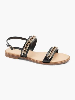 Graceland Sandalen-Zwarte Sandaal Sierketting