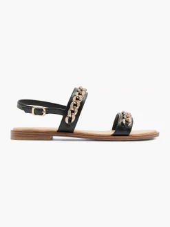 Graceland Sandalen-Zwarte Sandaal Sierketting