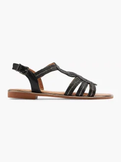 Graceland Sandalen-Zwarte Sandaal Sierketting