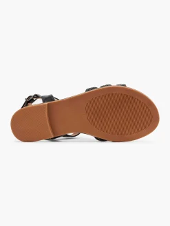 Graceland Sandalen-Zwarte Sandaal Sierketting