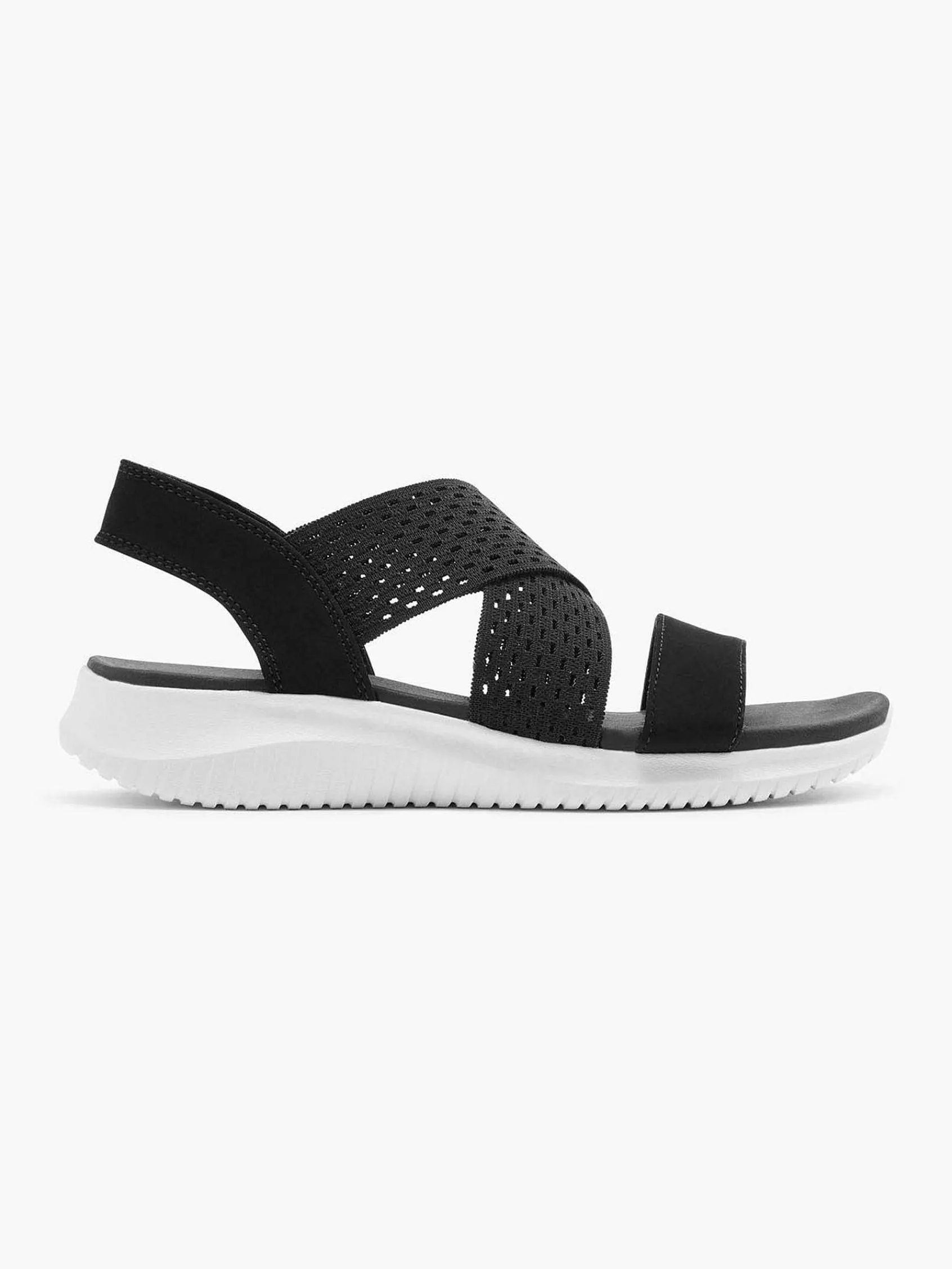Skechers Sandalen-Zwarte Sandalen Neon Star
