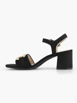 Graceland Sandalen-Zwarte Sandalette Sierketting