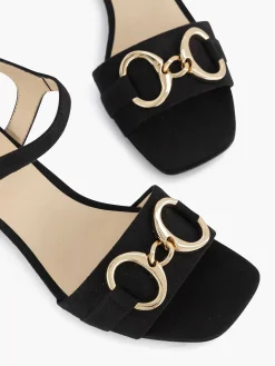 Graceland Sandalen-Zwarte Sandalette Sierketting