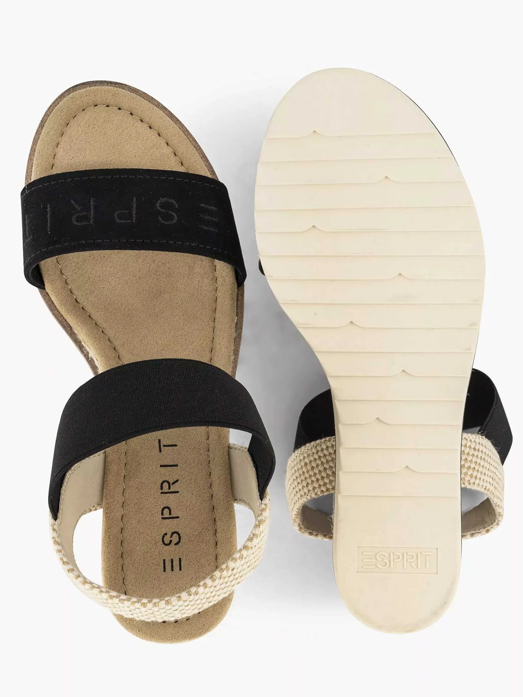 Esprit Sandalen-Zwarte Sandalette Sleehak