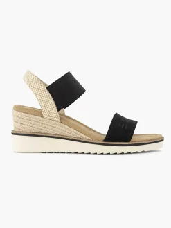 Esprit Sandalen-Zwarte Sandalette Sleehak