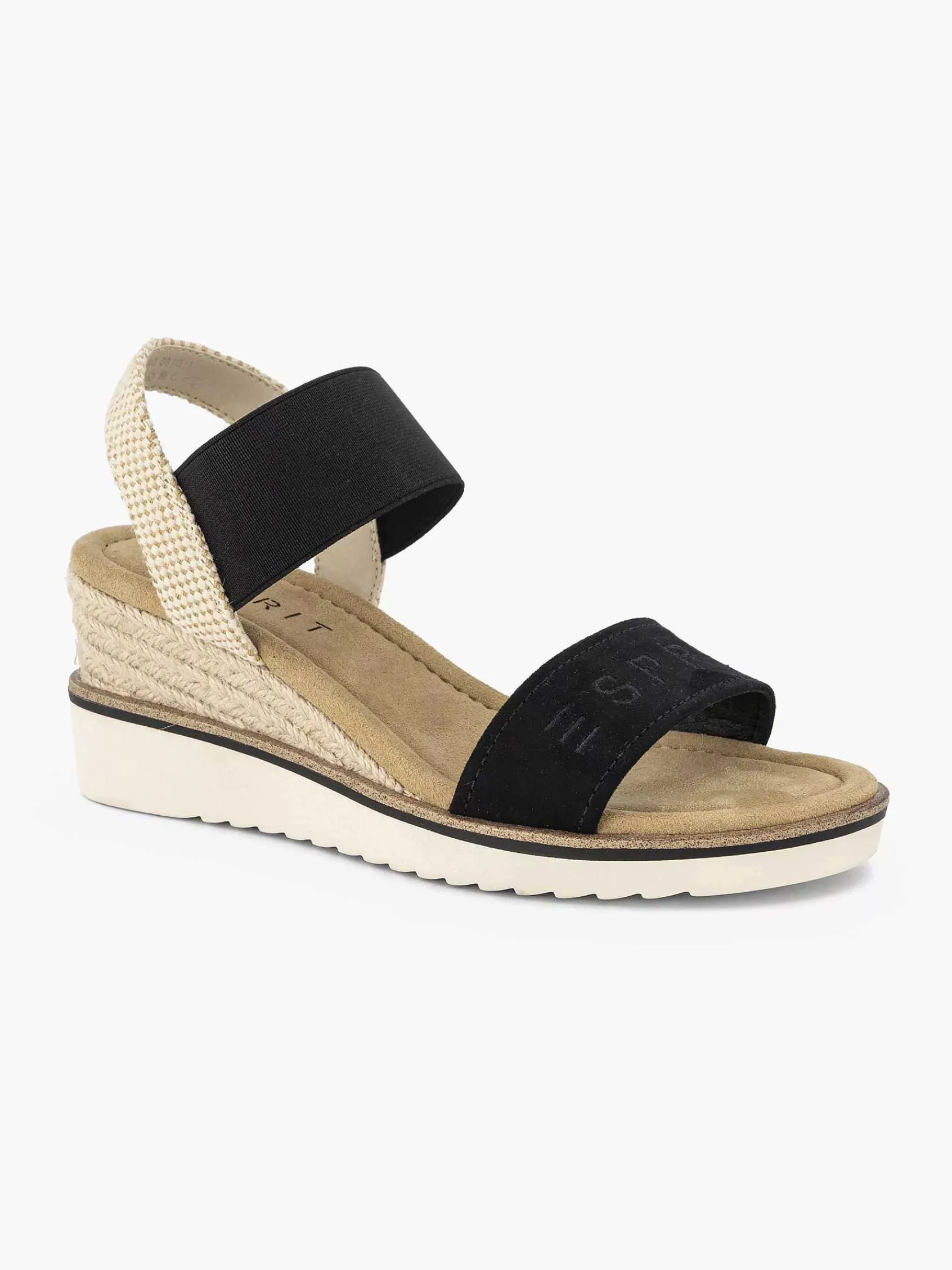 Esprit Sandalen-Zwarte Sandalette Sleehak