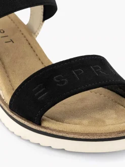 Esprit Sandalen-Zwarte Sandalette Sleehak