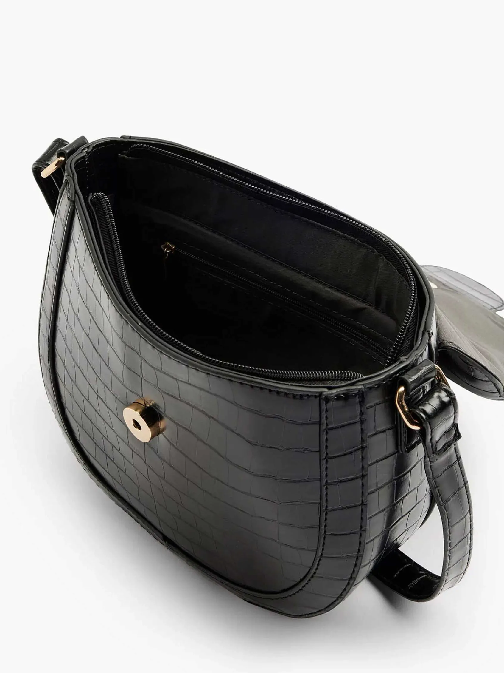 Graceland Online Exclusive Accessoires-Zwarte Schoudertas Siergesp