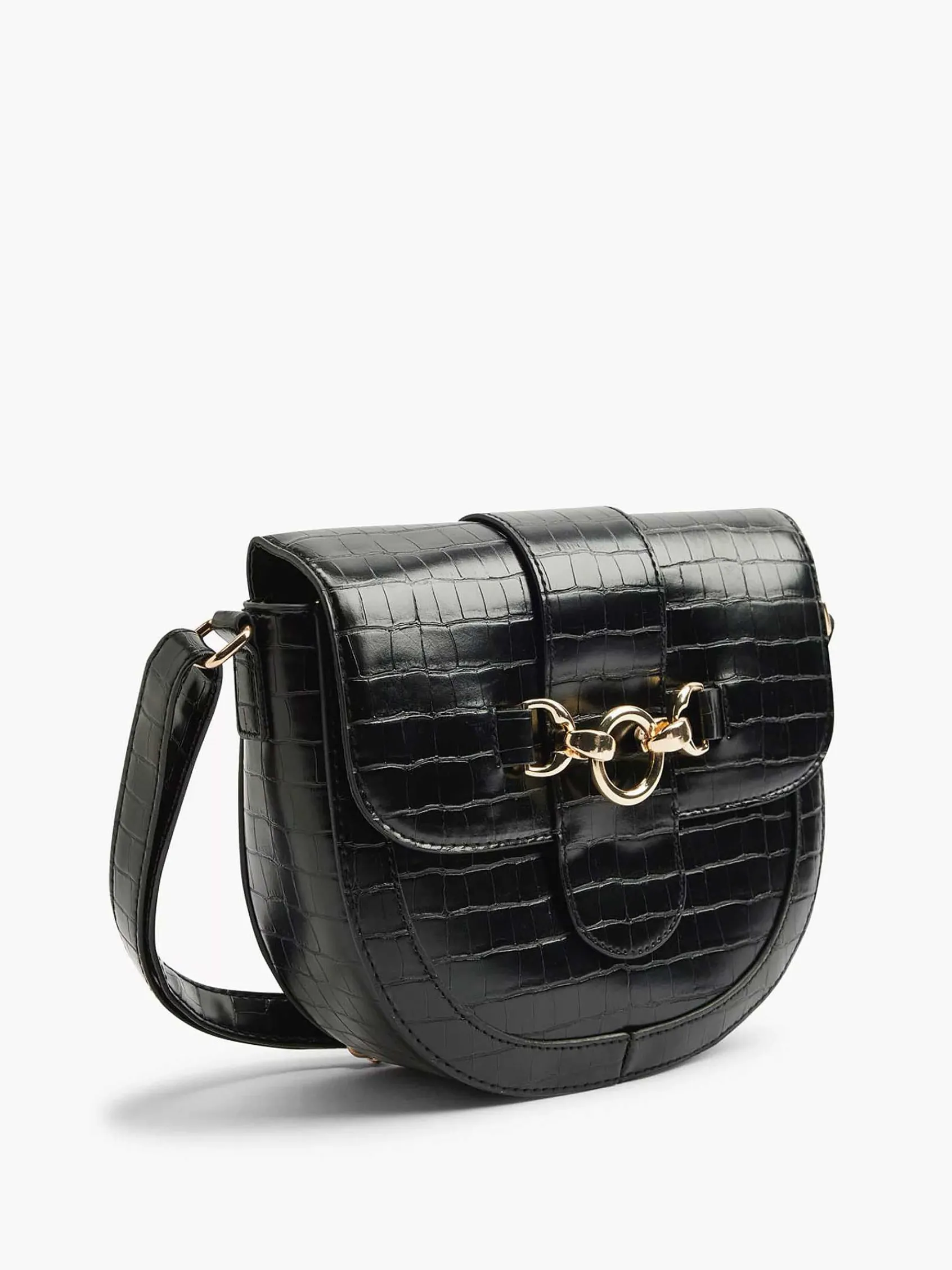 Graceland Online Exclusive Accessoires-Zwarte Schoudertas Siergesp