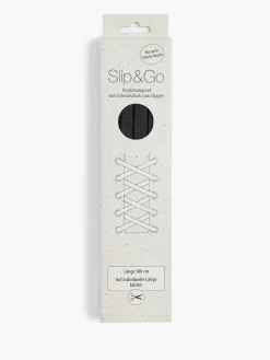 vanHaren Jongensschoenen-Zwarte Slip & Go Veter