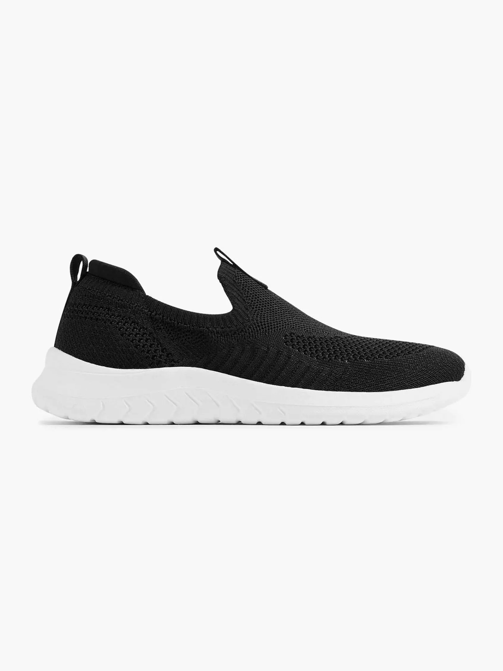 Vty Jongensschoenen-Zwarte Slip On Sneaker
