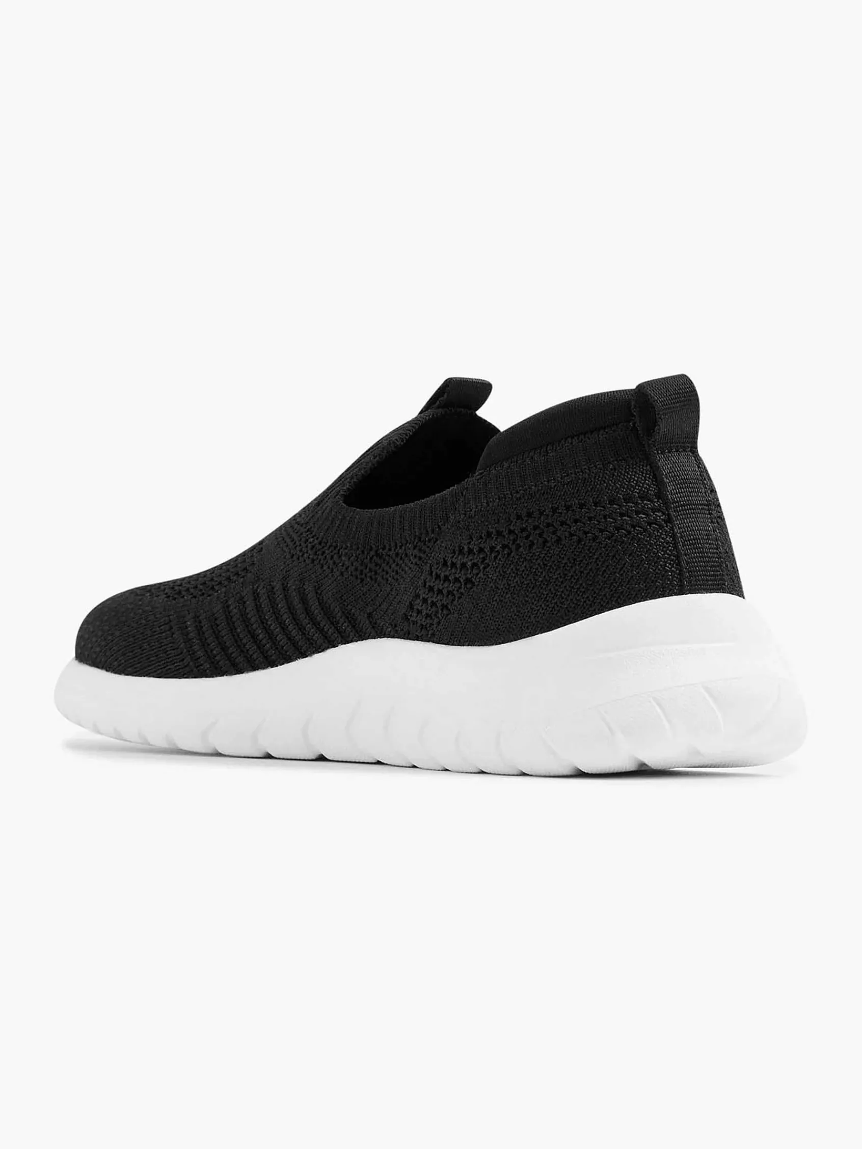 Vty Jongensschoenen-Zwarte Slip On Sneaker