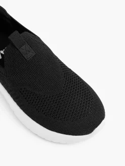 Vty Jongensschoenen-Zwarte Slip On Sneaker