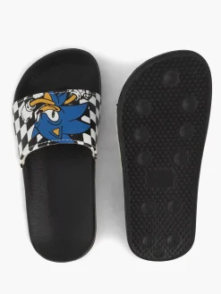 Sonic Jongensschoenen-Zwarte Slipper