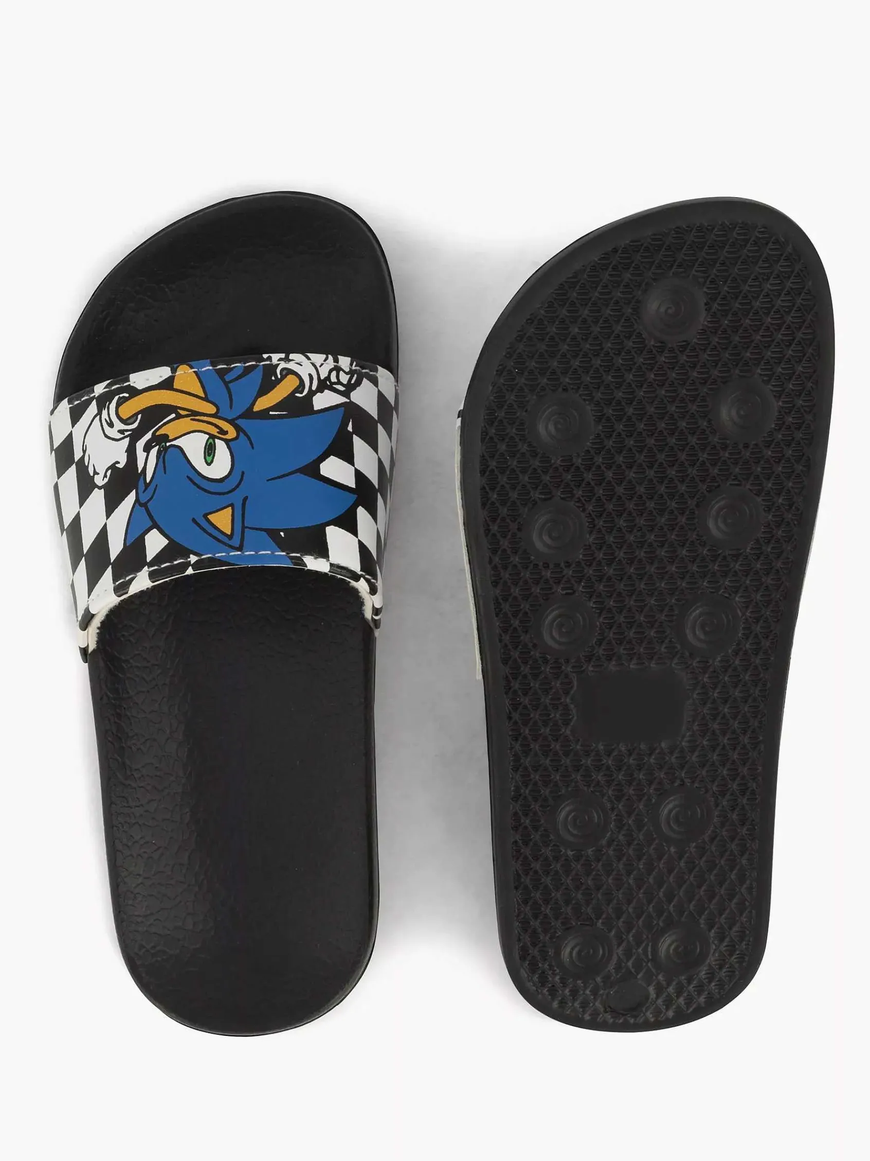 Sonic Jongensschoenen-Zwarte Slipper