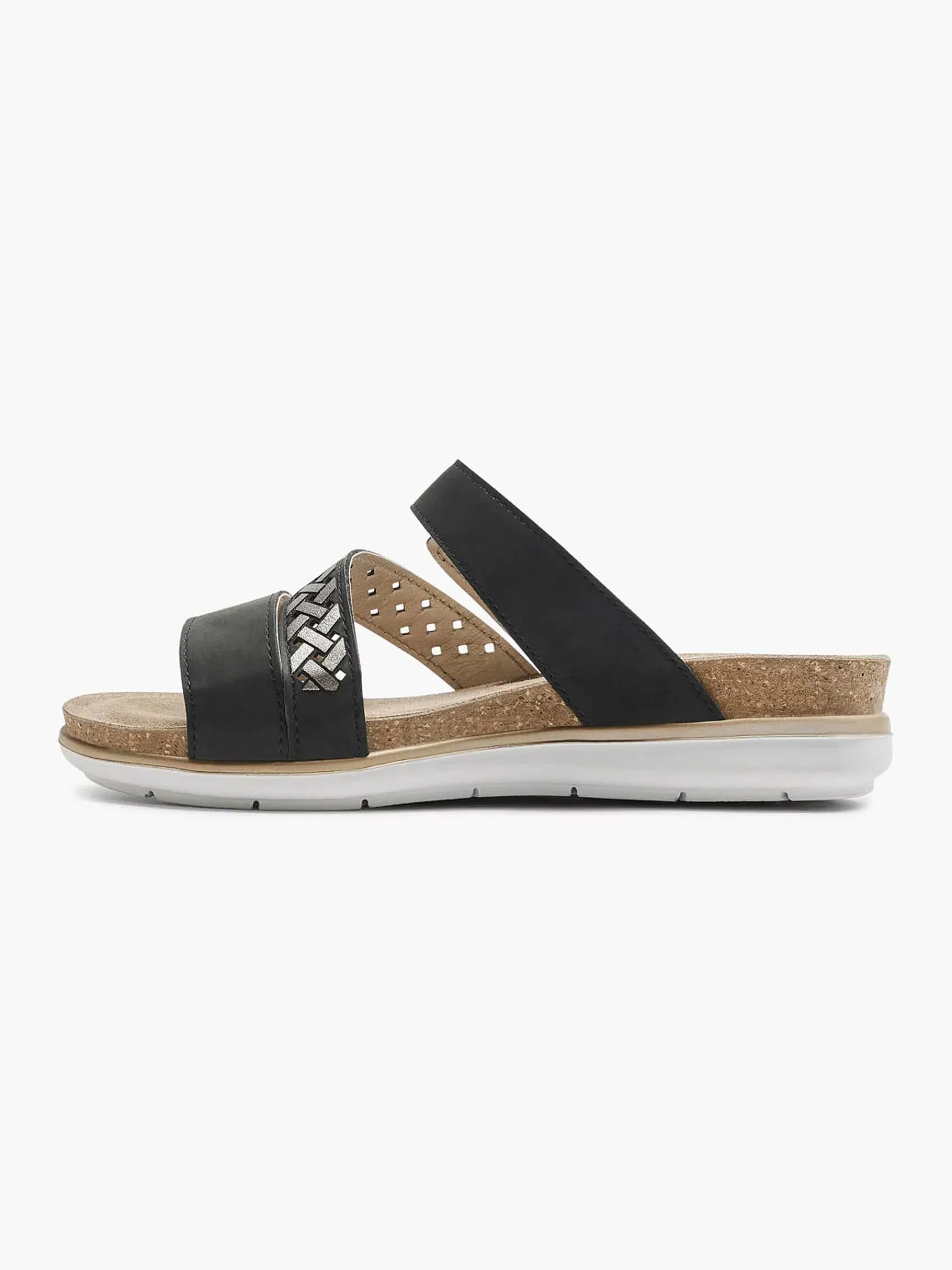 Easy Street Slippers-Zwarte Slipper Gespsluiting