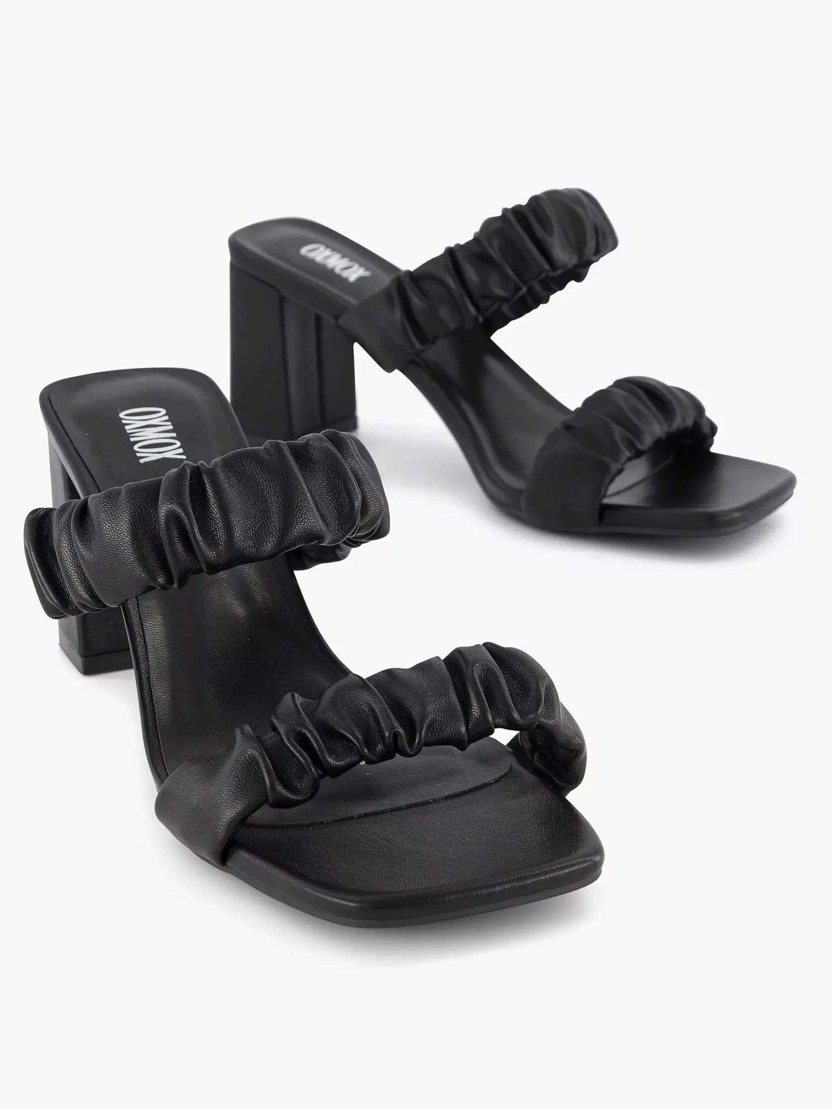 Oxmox Sandalen-Zwarte Slipper Hak