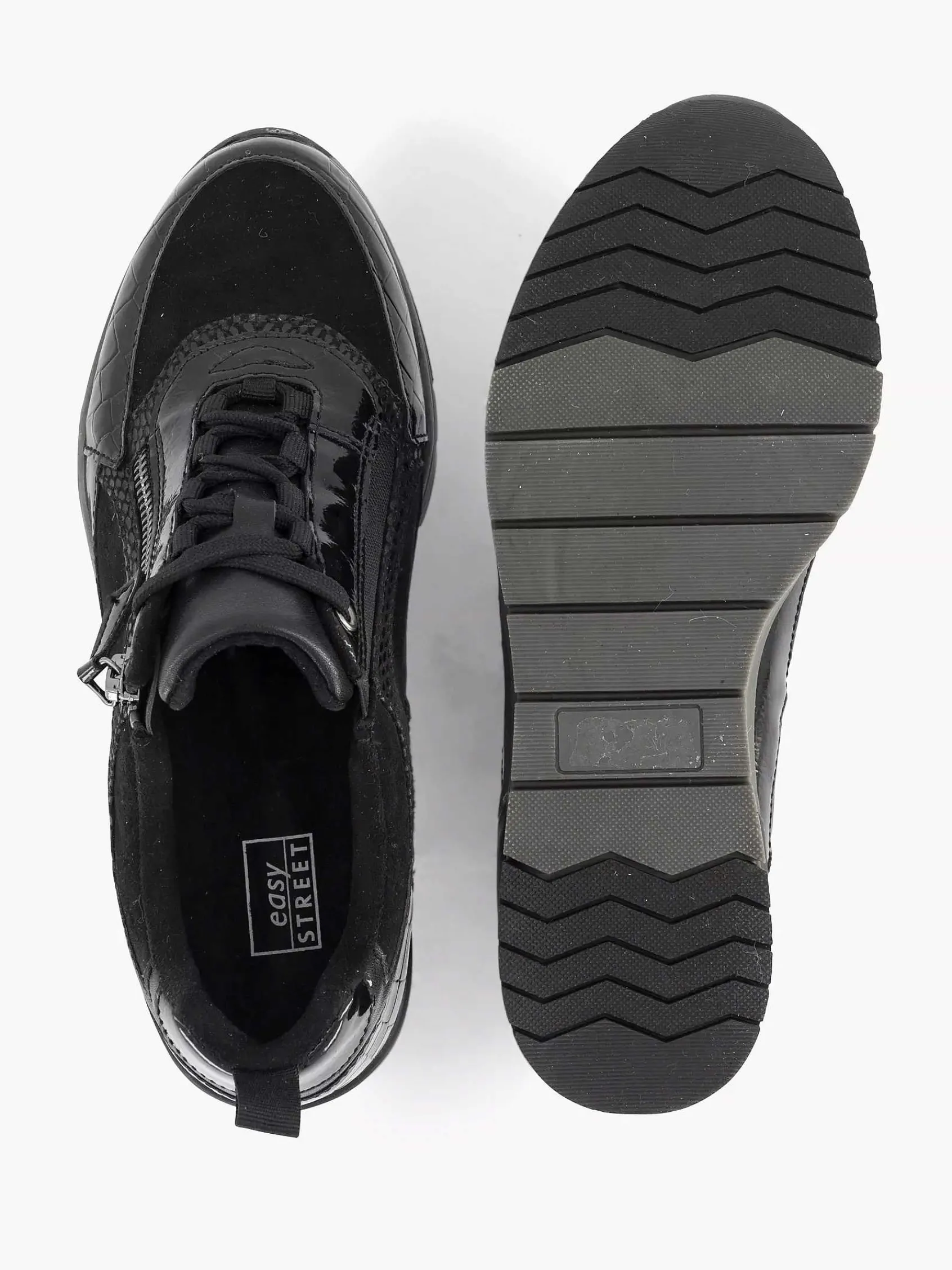 Easy Street Comfort Schoenen-Zwarte Sneaker