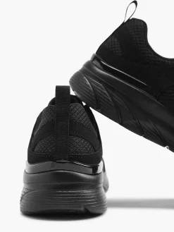 Skechers Sneakers-Zwarte Sneaker Memory Foam