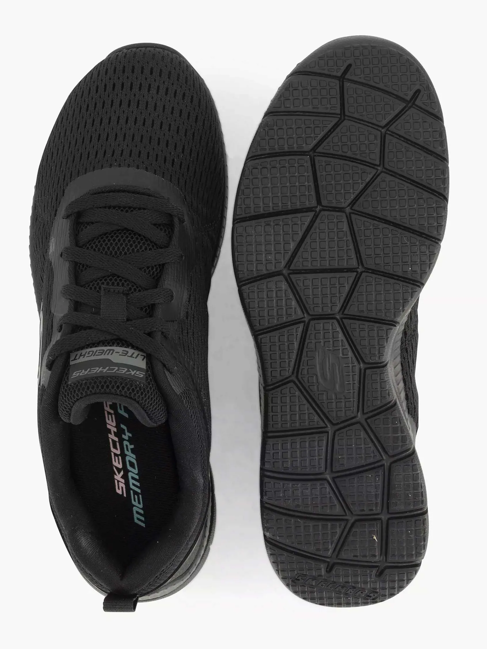 Skechers Sneakers-Zwarte Sneaker Memory Foam