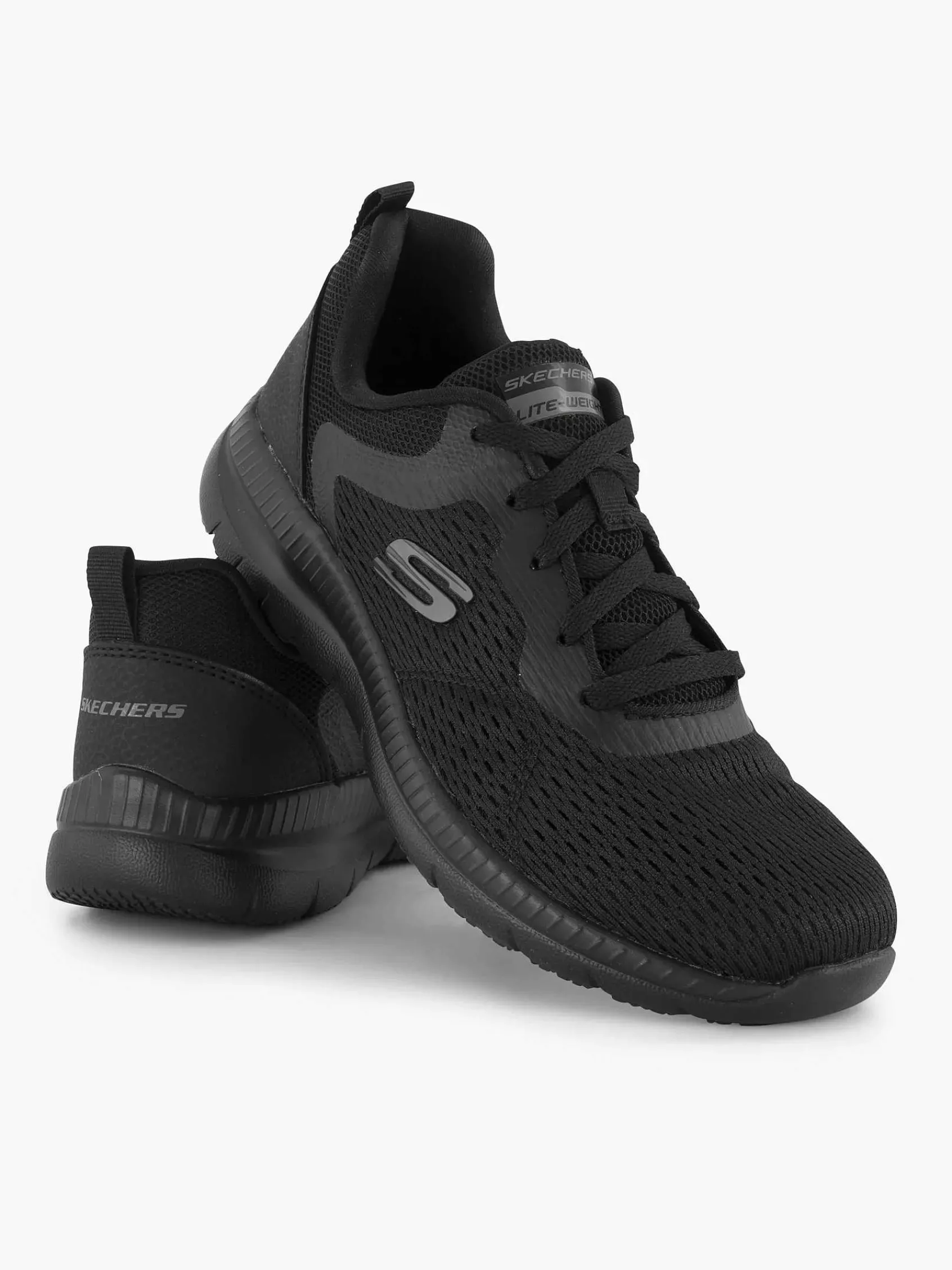 Skechers Sneakers-Zwarte Sneaker Memory Foam