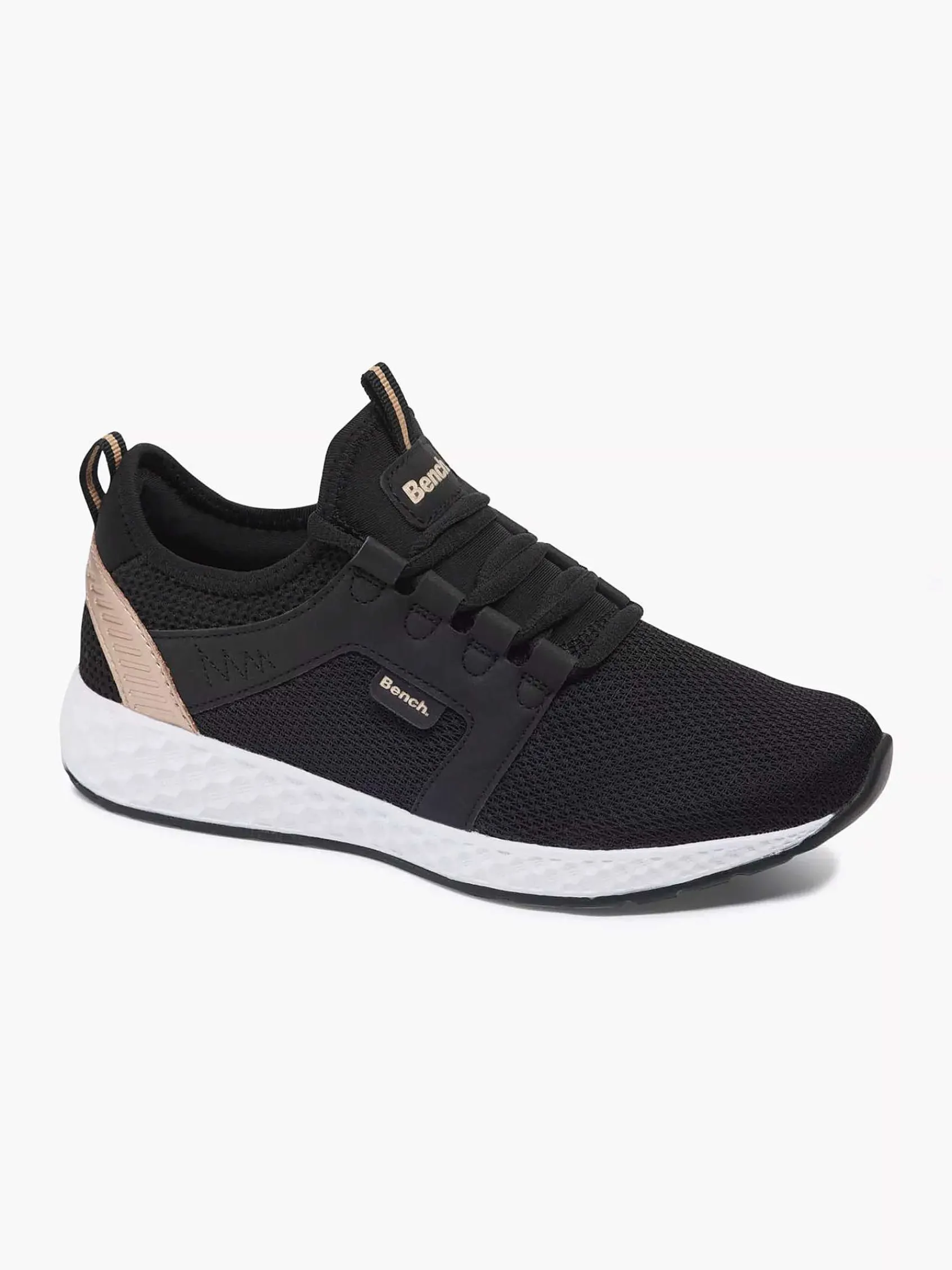 Bench Sneakers-Zwarte Sneaker Memory Foam