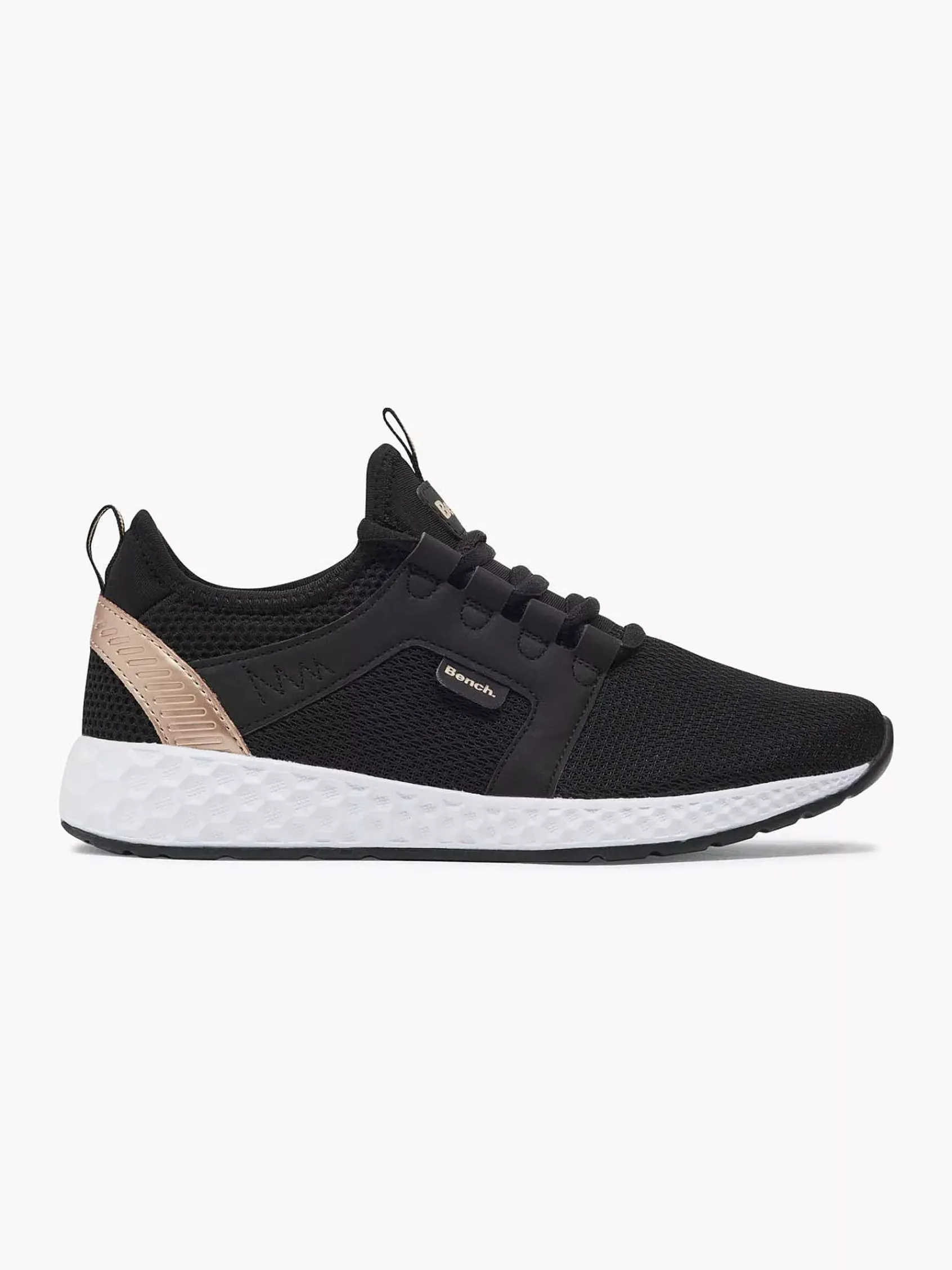 Bench Sneakers-Zwarte Sneaker Memory Foam
