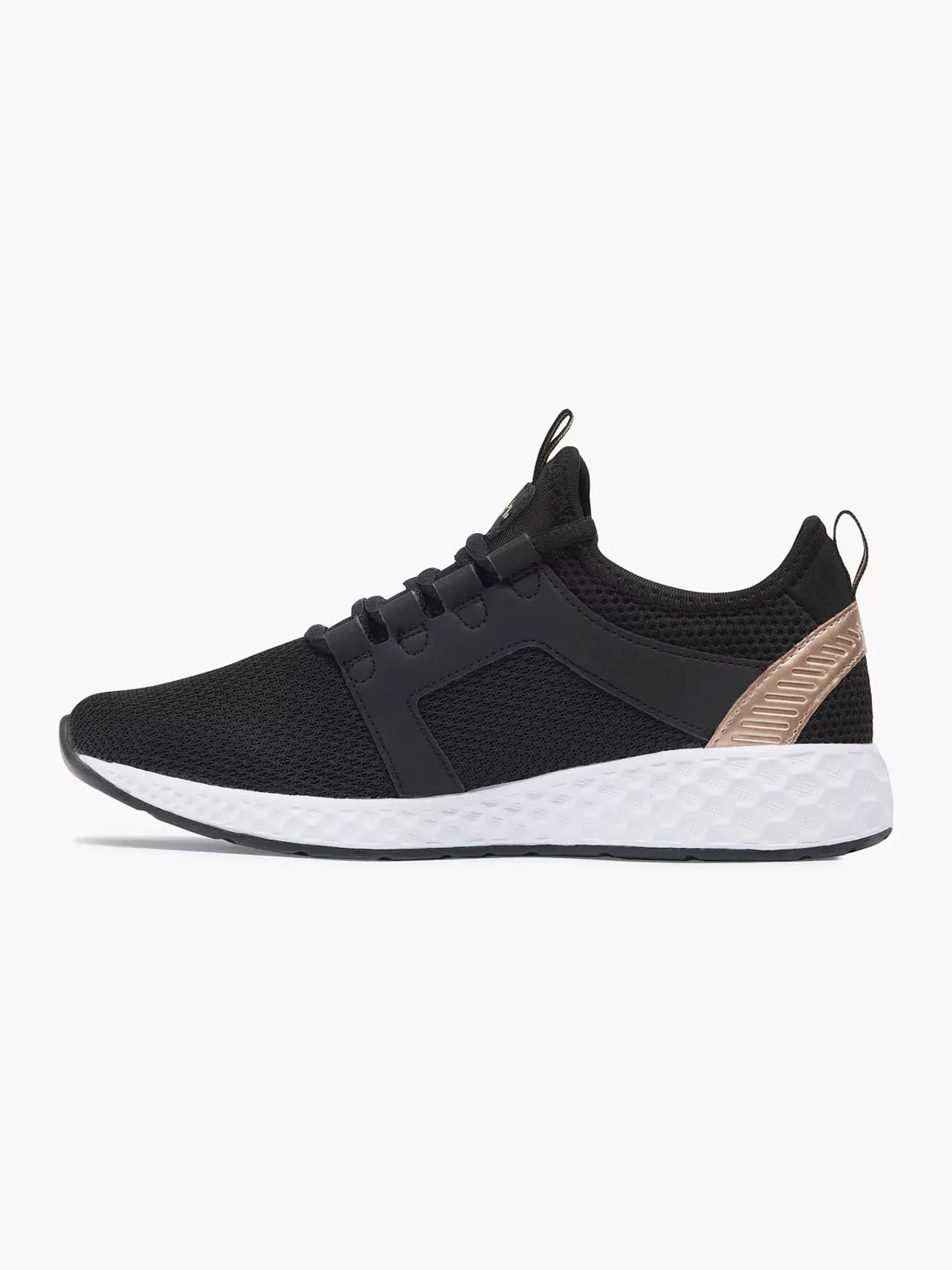Bench Sneakers-Zwarte Sneaker Memory Foam