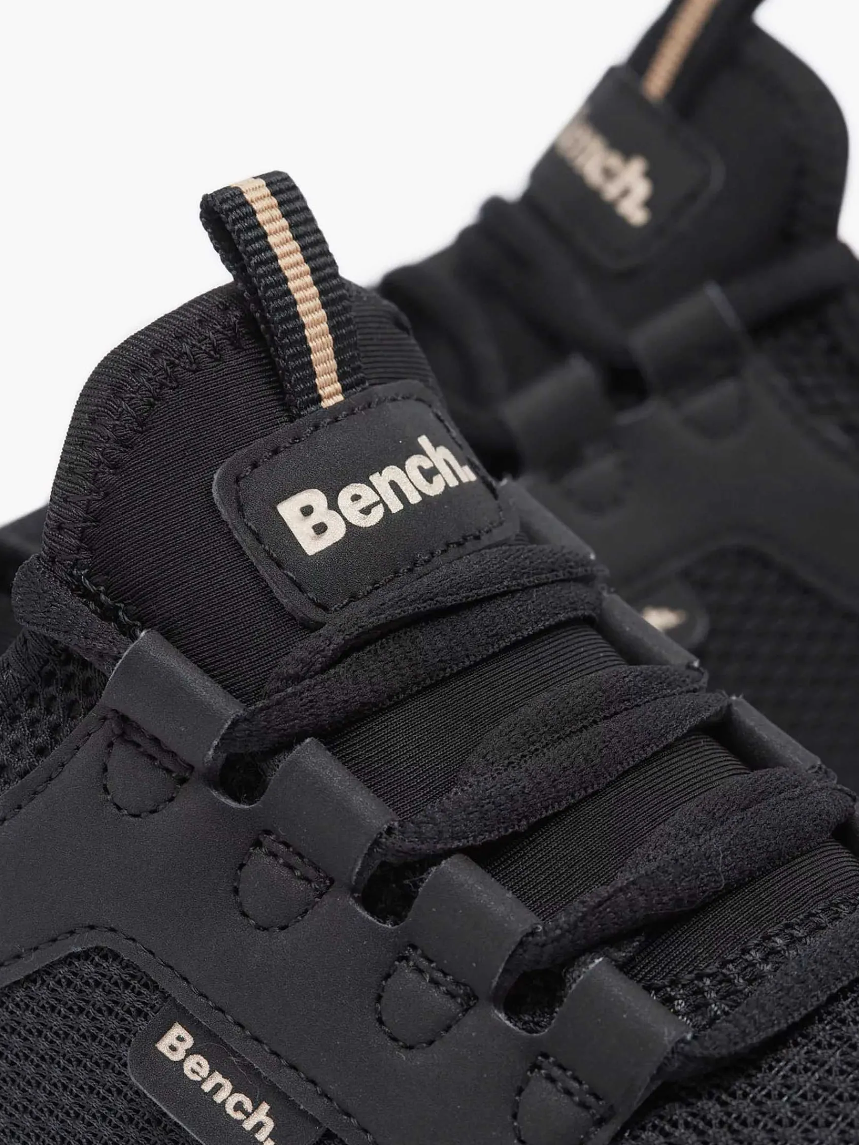 Bench Sneakers-Zwarte Sneaker Memory Foam