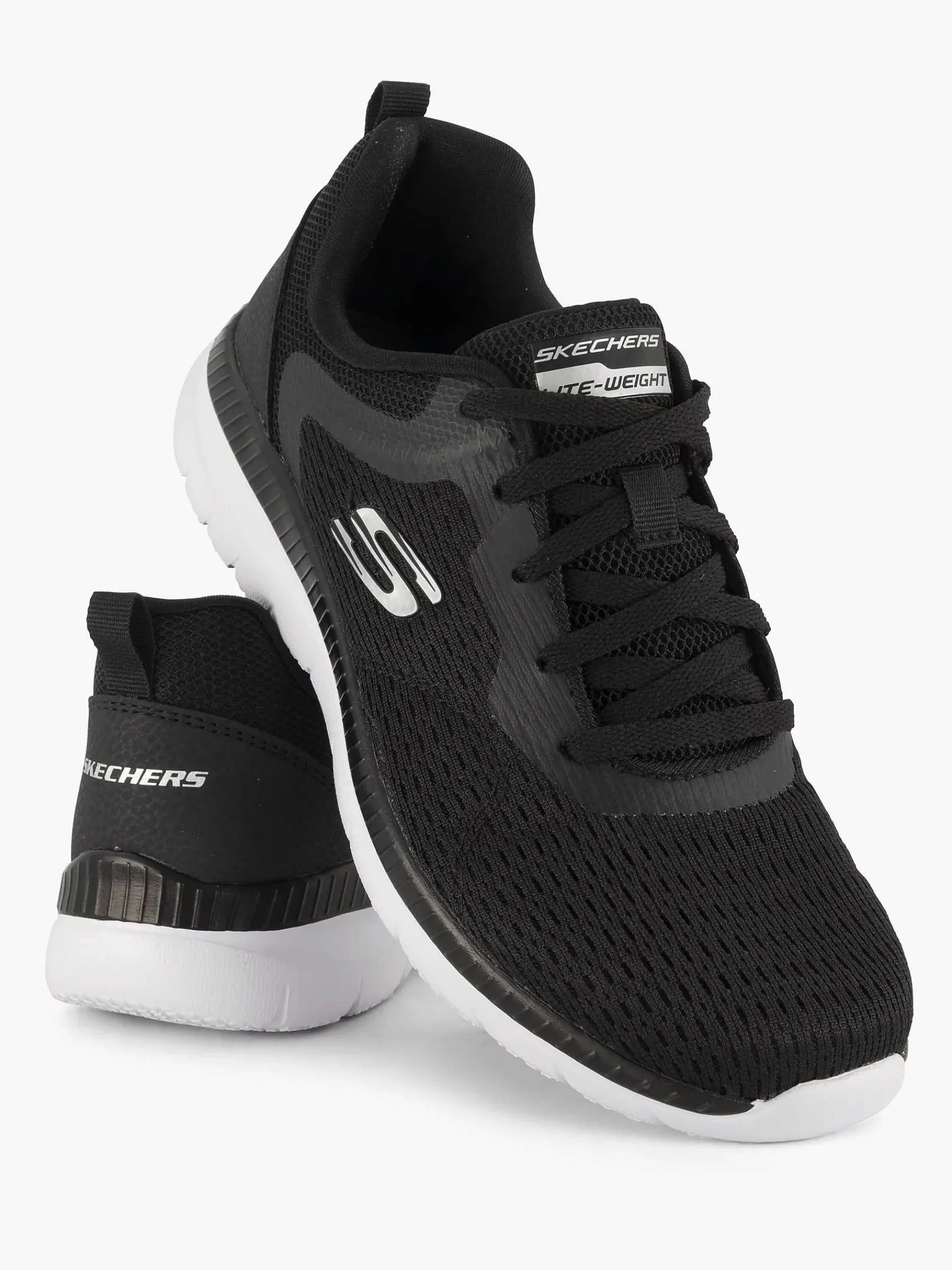 Skechers Sneakers-Zwarte Sneaker Memory Foam