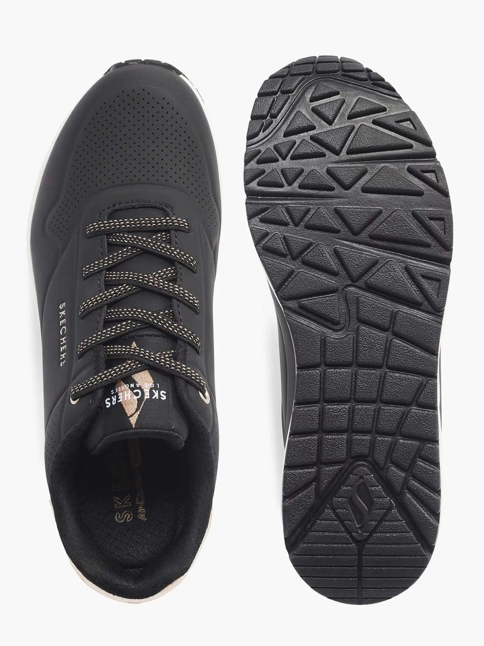 Skechers Sneakers-Zwarte Sneaker Memory Foam