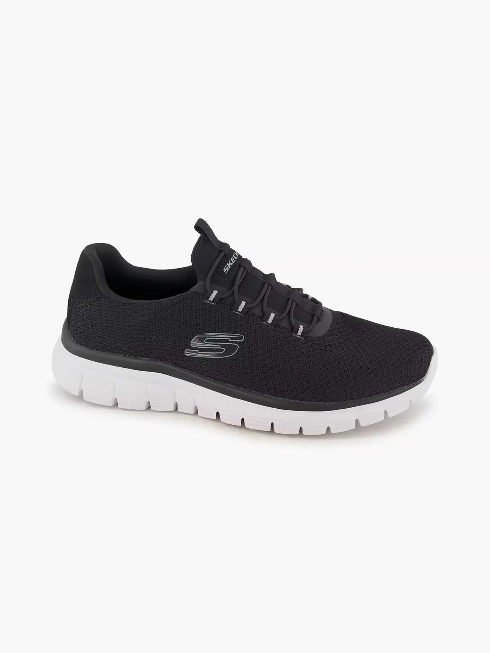 Skechers Sneakers-Zwarte Sneaker Memory Foam